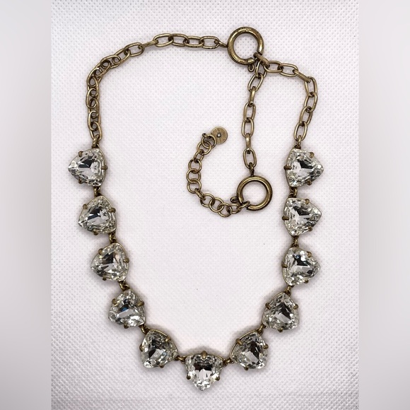 Stella and Dot chrystal statement necklace w gold tone chain and extender! - Picture 4 of 14